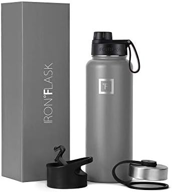 IRON °FLASK Sports Water Bottle - 40 Oz, 3 Lids (Spout Lid), Leak Proof, Vacuum Insulated Stainless  | Amazon (US)