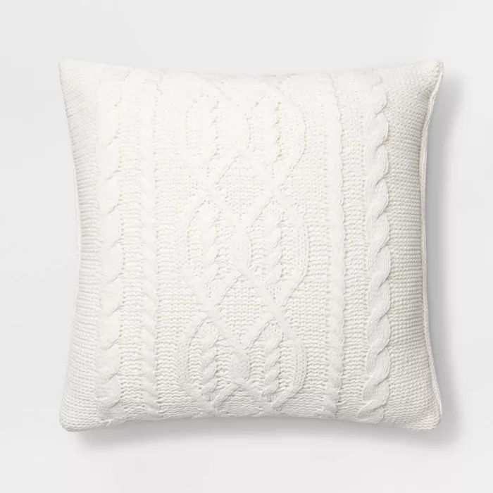 Cable Knit Chenille Throw Pillow - Threshold™ | Target