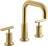 Kohler K-T14428-4-2MB Purist Bathtub Faucet, Vibrant Brushed Moderne Brass | Amazon (US)