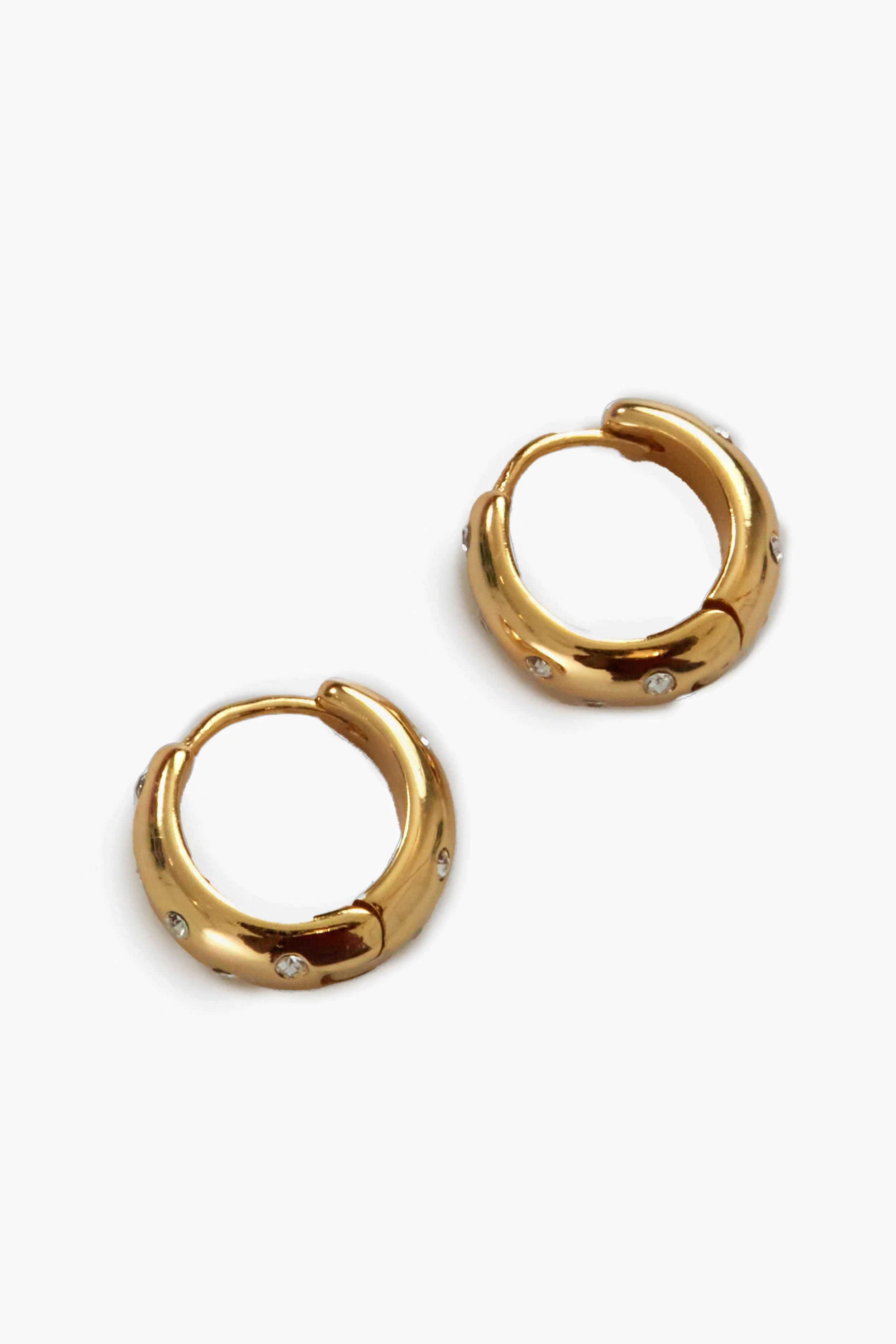 Mini Crystal Hoop Earrings | Tuckernuck (US)