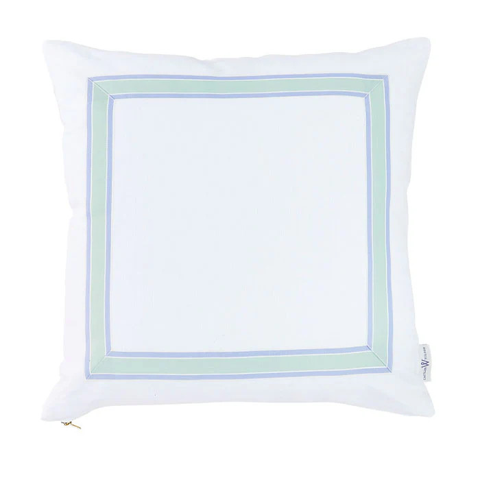 Garden Green Trim Pillow | Caitlin Wilson Design