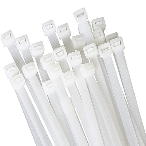 White zip ties 18 inch Large Cable ties wraps100 pcs/Pack outdoor use Long plastic ties with 60 Pounds tensile | Amazon (US)