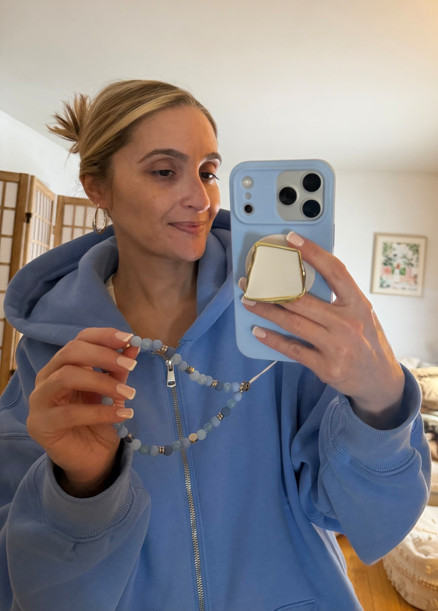 🩵Blue zip up hoodie - exact linked - wearing size Medium bc I wanted oversized fit … zippers top & bottom which I love ! Great quality , comes in several colors & currently on $aLe ! 

🩵Matching sweatpants & other sweatshirt style options are also available & linked 

🤍White & gold popsocket linked 

🩵Unable to link blue phone case & beaded wristlet but send me a message if you’d like the info 


Trending // blue // yellow // gray // grey // white // Abercrombie & fitch // PopSockets // iPhone accessories // my life Christine vinci 

#LTKootd #LTKOver40 #LTKdayinmylife