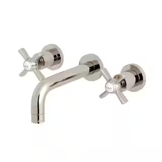 Kingston Brass Millennium 2-Handle Wall-Mount Bathroom Faucets in Polished Nickel HKS8126ZX - The... | The Home Depot