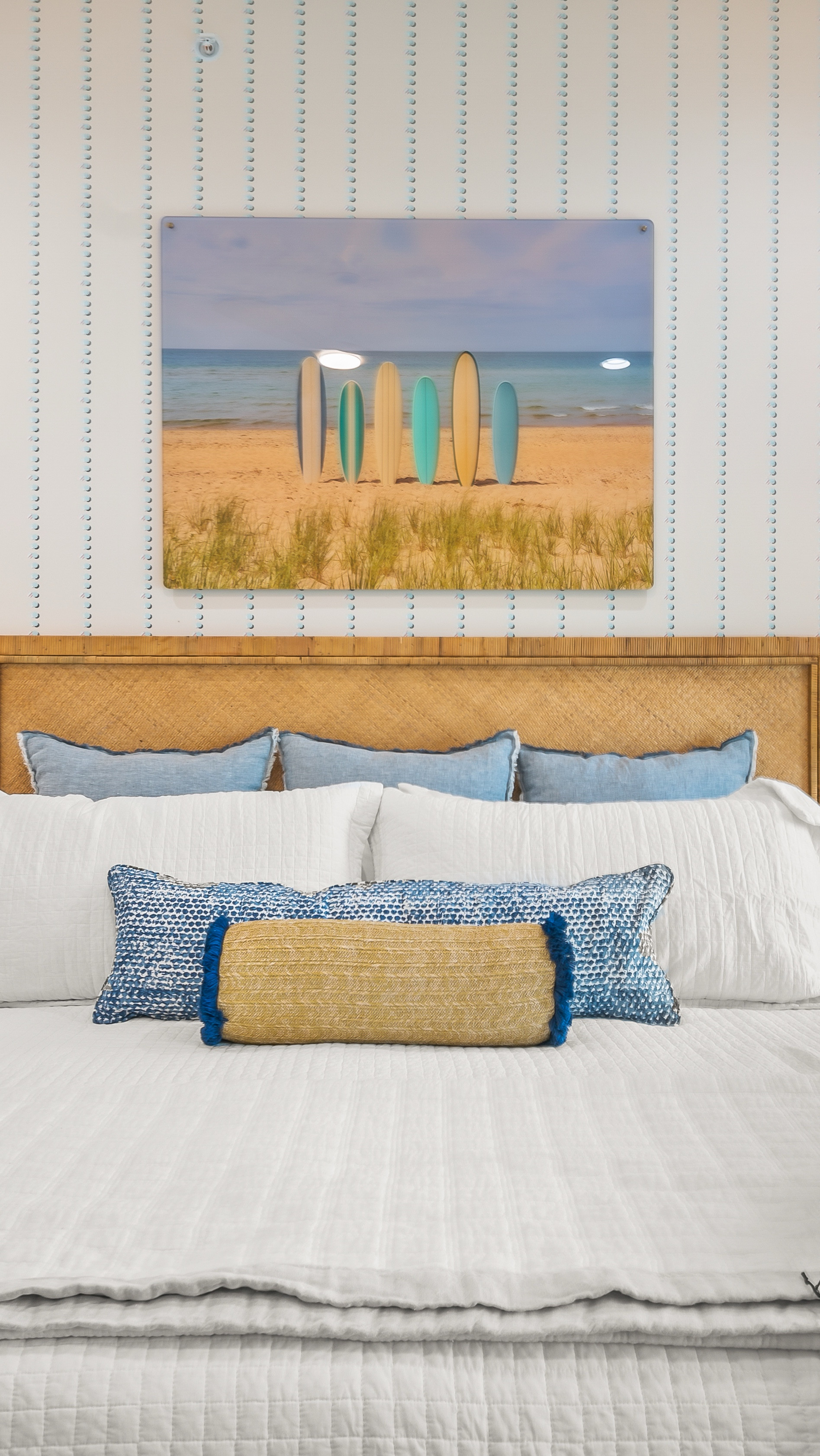 Where surf dreams meet seaside style! 🏄‍♀️ A coastal bedroom made for catching waves and catching zzz’s. 🌊

#LTKSummerEdit #LTKSeasonal #LTKHome