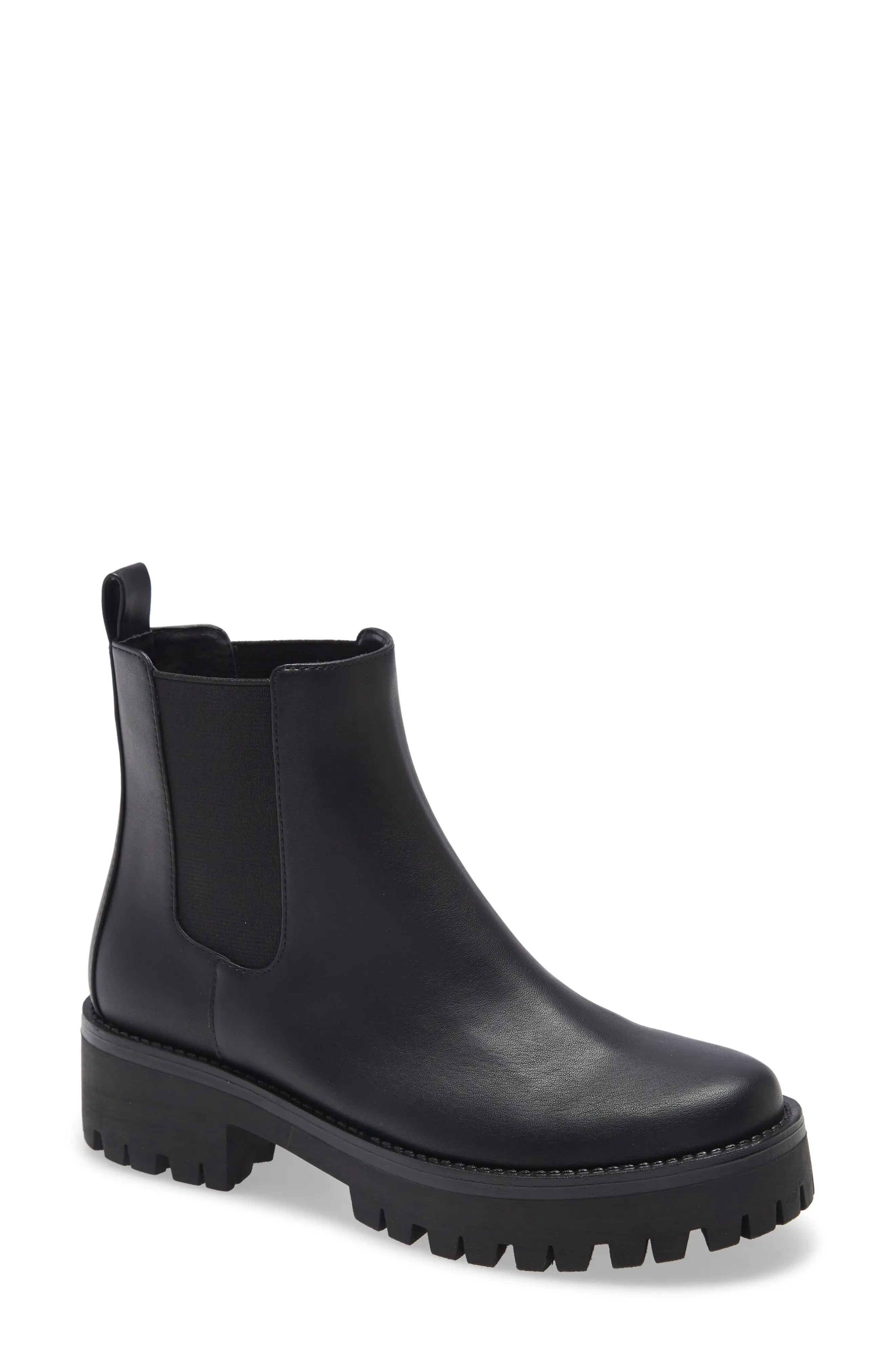 BP. Kora Lug Chelsea Boot, Size 4 in Black at Nordstrom | Nordstrom