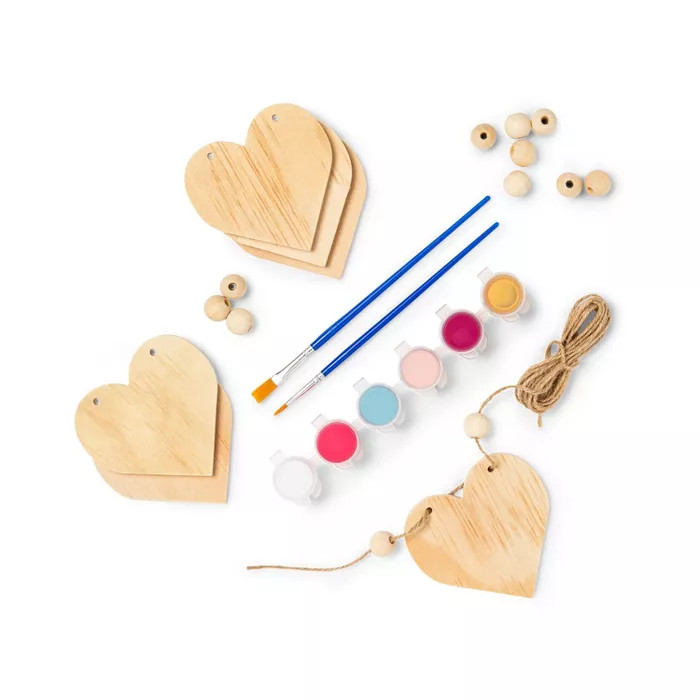 Make-Your-Own Valentine's Day Hearts Wood Garland Kit - Mondo Llama™ | Target
