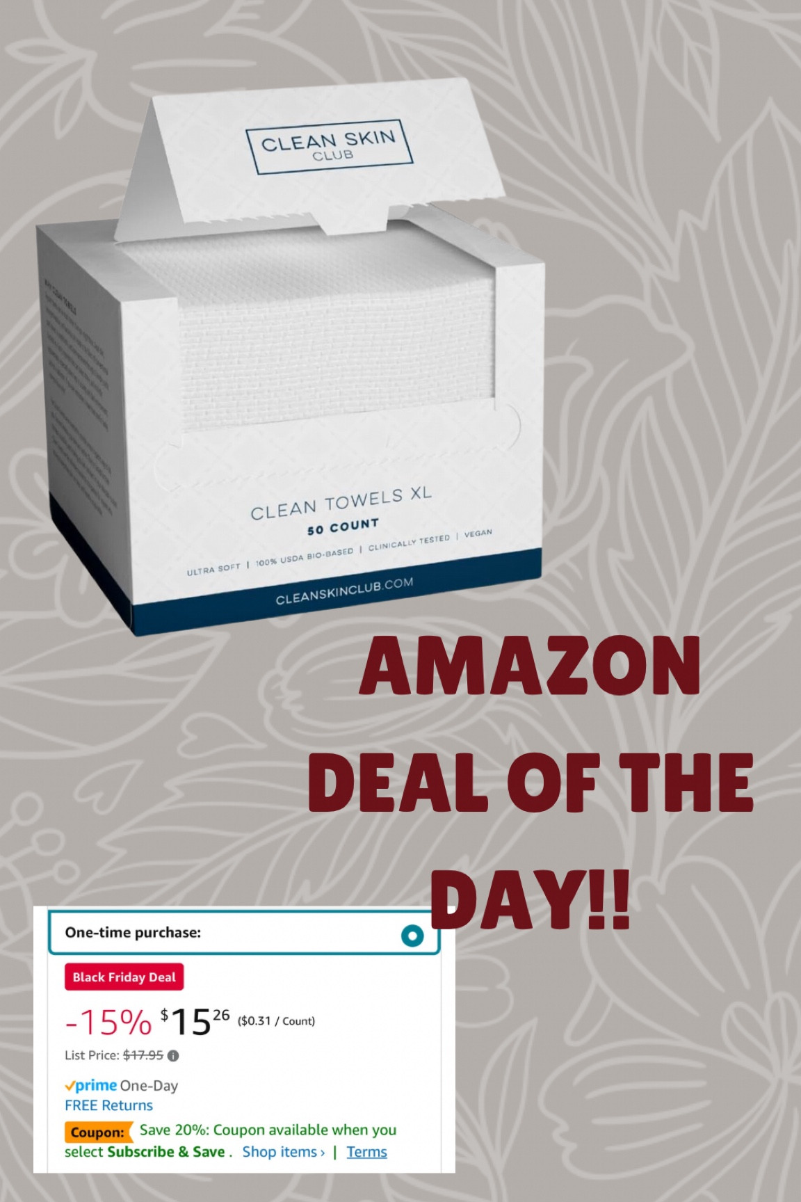 AMAZON DEAL OF THE DAY!! I LOVE these fave towels- they have changed my skin so MUCH!!! 

#LTKCyberWeek #LTKGiftGuide #LTKHoliday