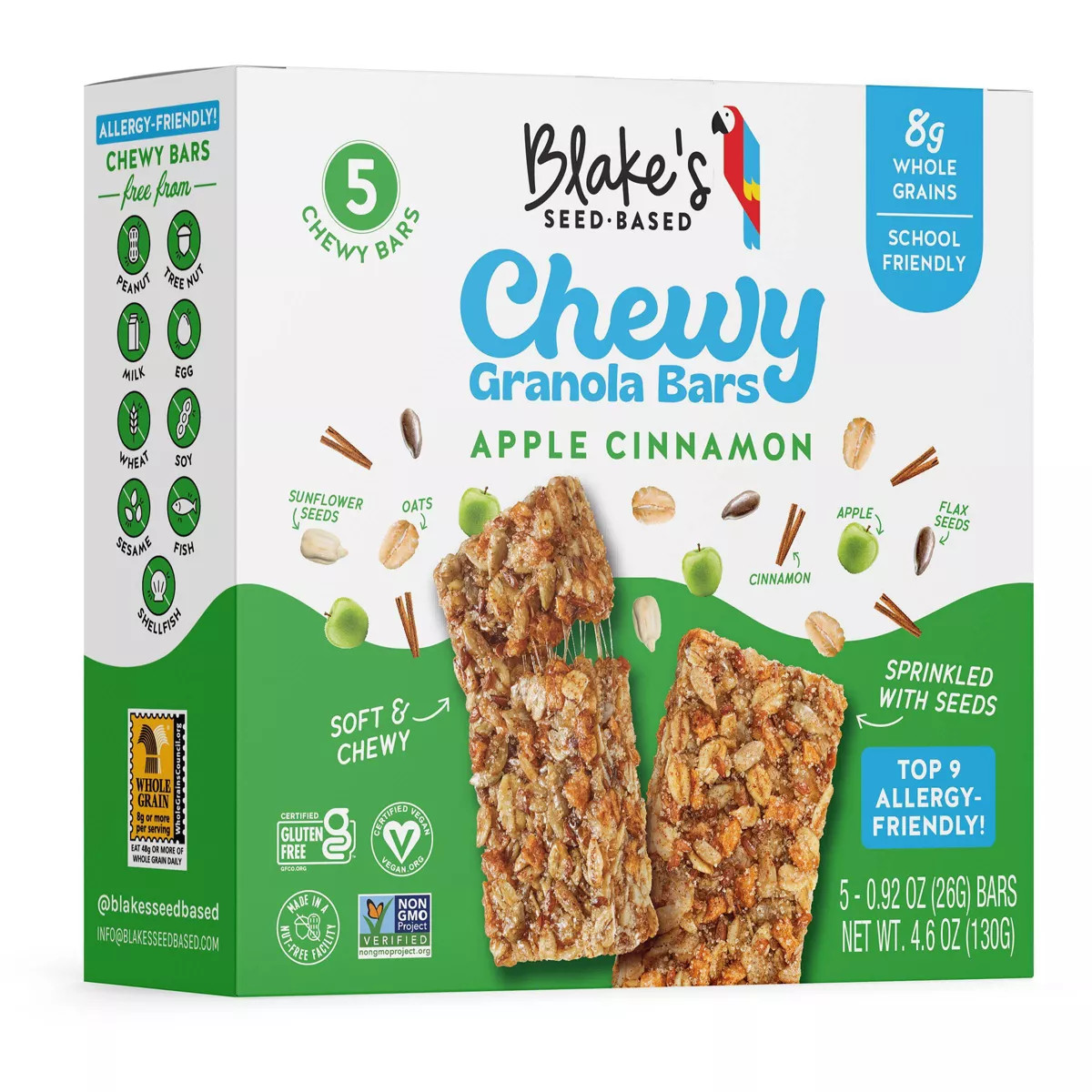 Blake's Apple Cinnamon Chewy Granola Bars - 4.6oz/5ct | Target