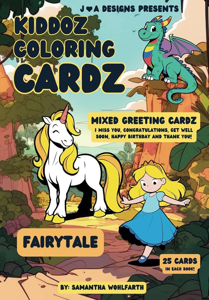 Mixed Greeting Cardz: Fairytale (Kiddoz Coloring Cardz) | Amazon (US)