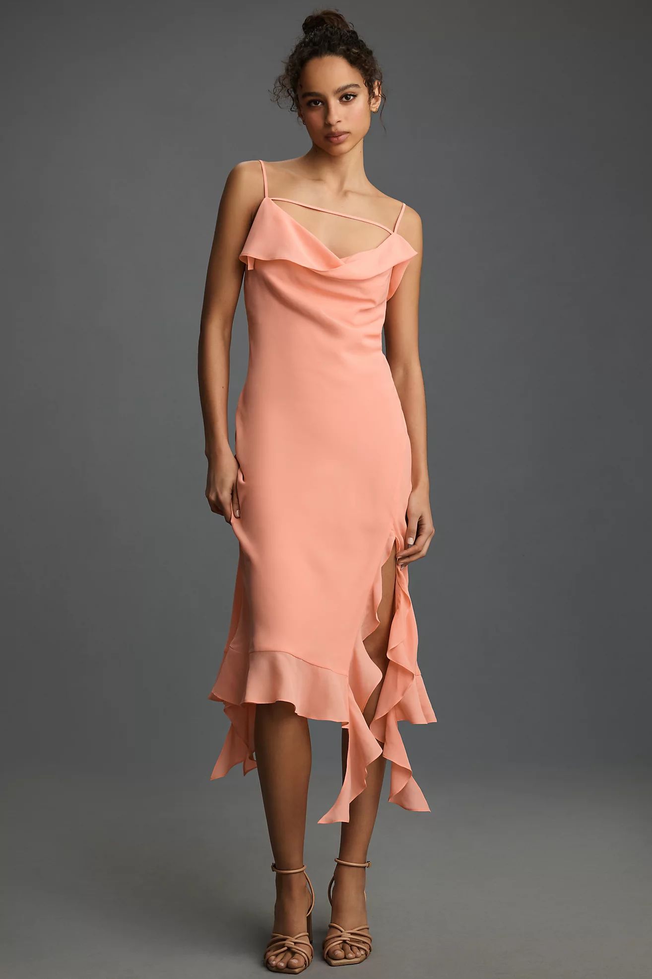 Mare Mare Sleeveless Draped Asymmetrical Midi Dress | Anthropologie (US)