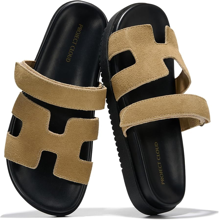 Project Cloud 100% Genuine Leather Sandals for Women Footwear - Stylish Womens Sandals with Plush... | Amazon (US)