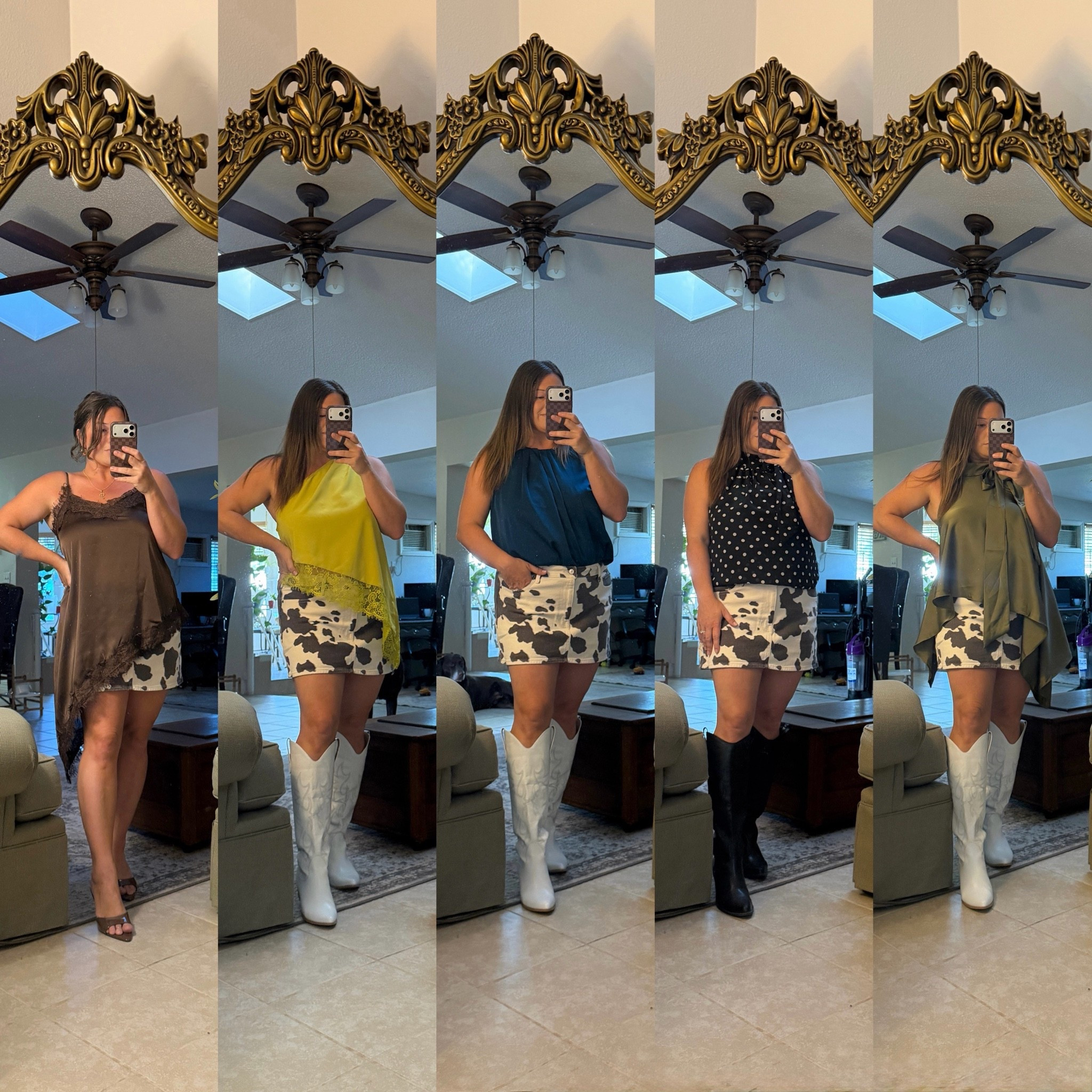 Fun midsize inspired outfits paired with my cute print mini skirt

#LTKgrwm #LTKootd #LTKMidsize