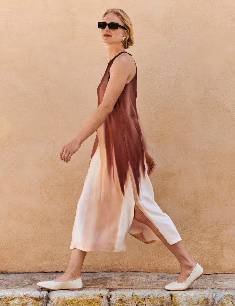 Ombre Round Neck Midaxi Column Dress | Marks & Spencer (UK)