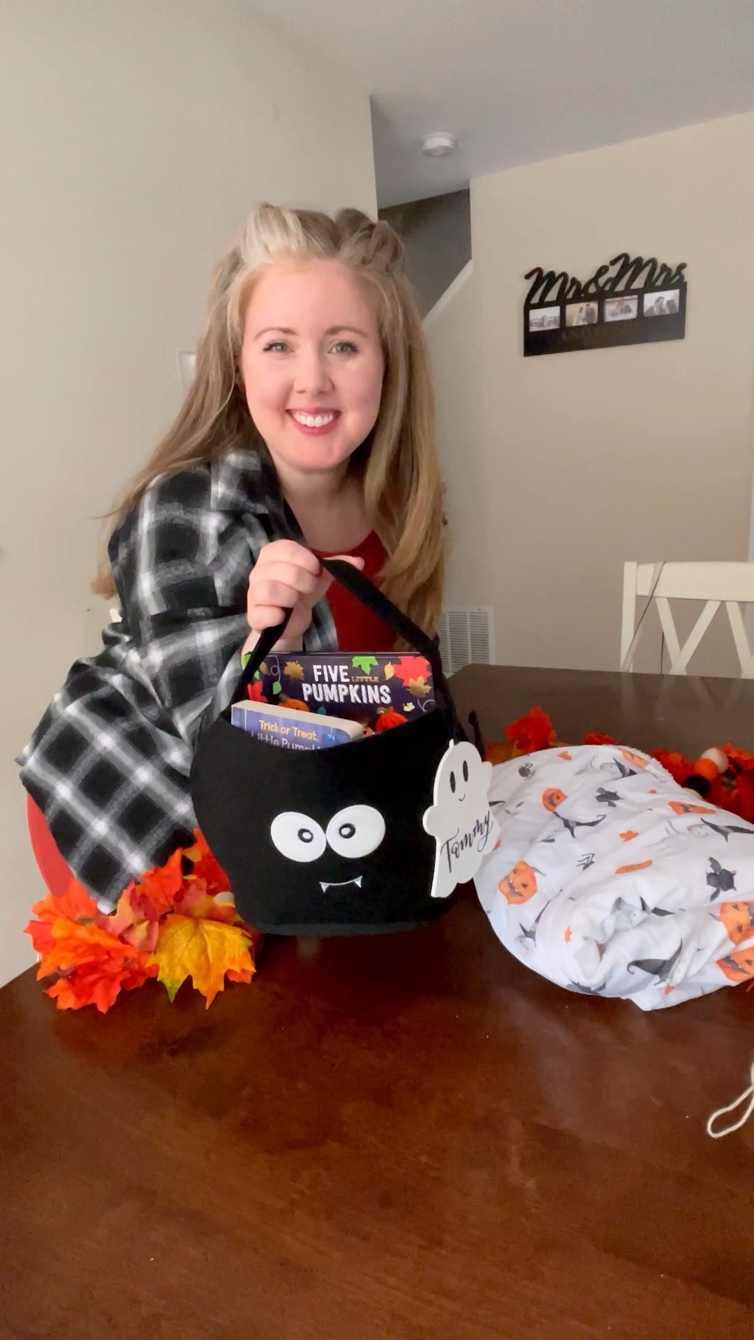 Let’s make a boo basket for my one year old! I kept it simple with some books, PJs, a onesie and a Halloween blanket. I used a really cute bat basket that can double as a trick or treat bag! And I finished it off with a hand lettered name tag 👻🎃🍂 

#LTKSeasonal #LTKbaby #LTKHalloween