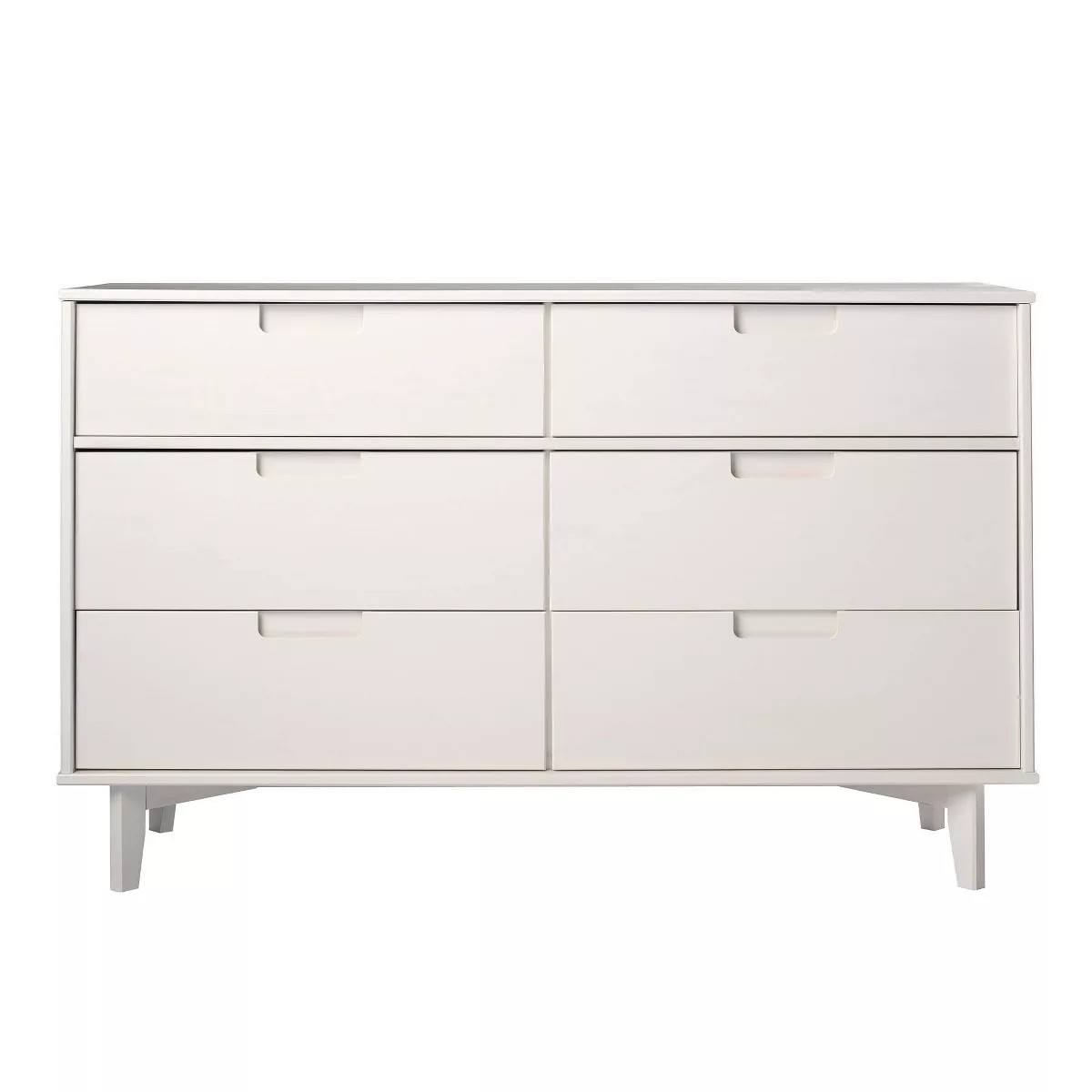 Mid-Century Modern Groove Wood 6 Drawer Dresser - Saracina Home | Target