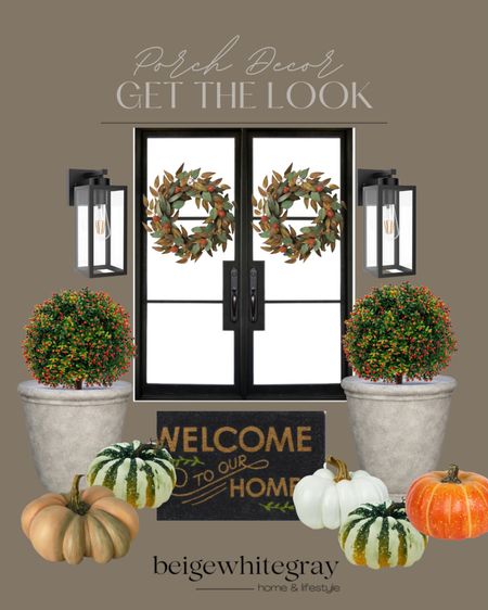 Porch decor includes these beautiful Target wreaths! Living the entryway mat, faux pumpkins to invest in but have year round, these Walmart planters and the faux topiary’s 

#LTKstyletip #LTKhome #LTKSeasonal