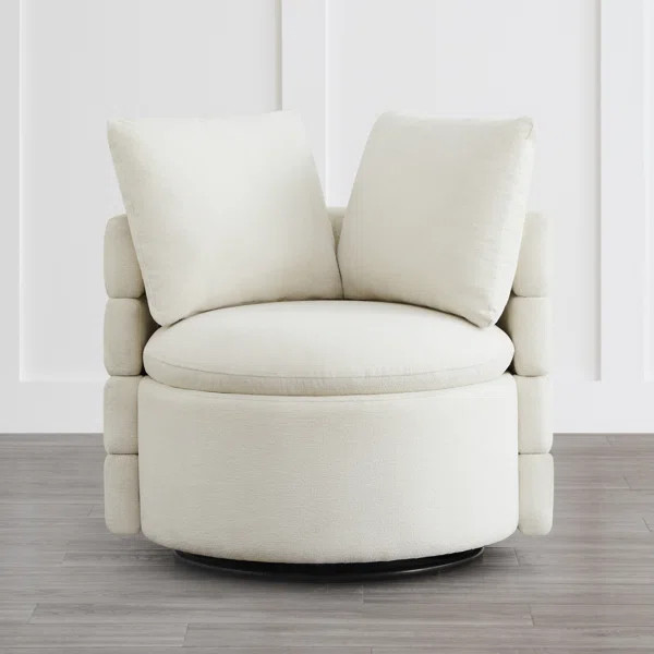 Lazzara Upholstered Swivel Barrel Chair | Wayfair North America