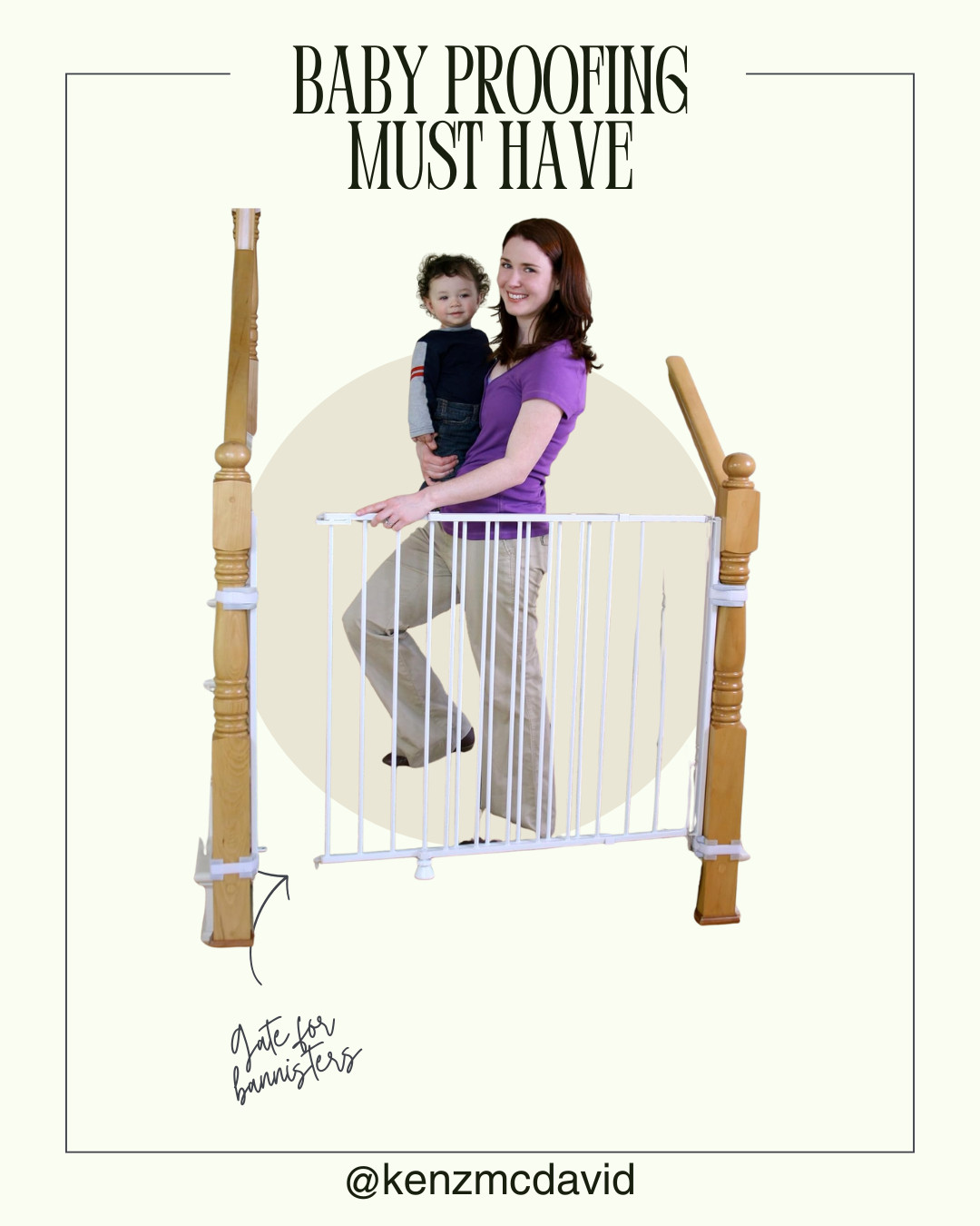 Great baby gate for bannisters! 

 