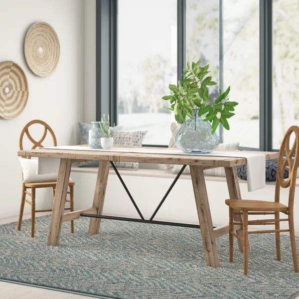 Kendig 72'' Pine Solid Wood Dining Table | Wayfair North America