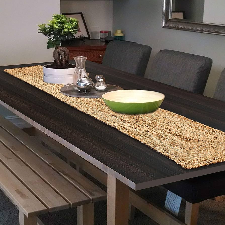 Reversible Natural Jute Braided Table Runner, Farmhouse Braided Jute Burlap Table Runner, Organic... | Amazon (US)