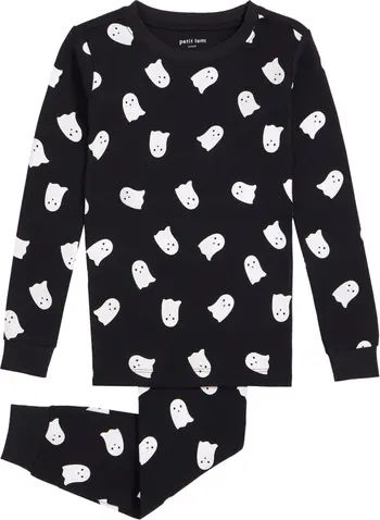 Petit Lem Kids' Ghosts Cotton Fitted Two-Piece Pajamas | Nordstrom | Nordstrom