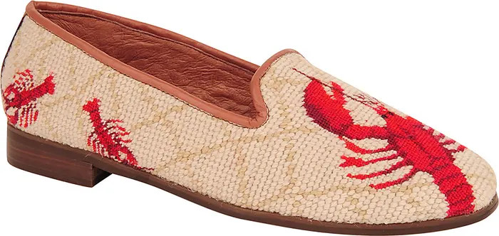 ByPaige BY PAIGE Needlepoint Lobster Flat (Women) | Nordstrom | Nordstrom
