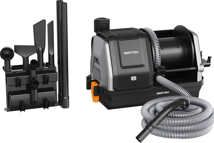 Giraffe Tools Grandstorm Retractable Vacuum Cleaner with 30 FT Hose Wall Mounted, Wet Dry Vacuum ... | Amazon (US)