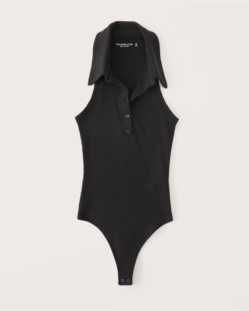 Women's Ribbed Polo Bodysuit | Women's Tops | Abercrombie.com | Abercrombie & Fitch (US)