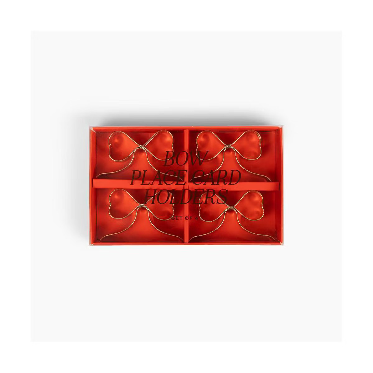 Love x June 4ct Gold Bow Place Card Holders | Target