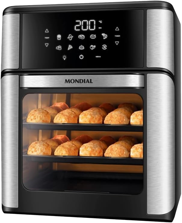 MONDIAL Fritadeira Air Fryer Forno Oven 12L, Preto/Inox, 2000W, 110V - AFON-12L-BI | Amazon (BR)