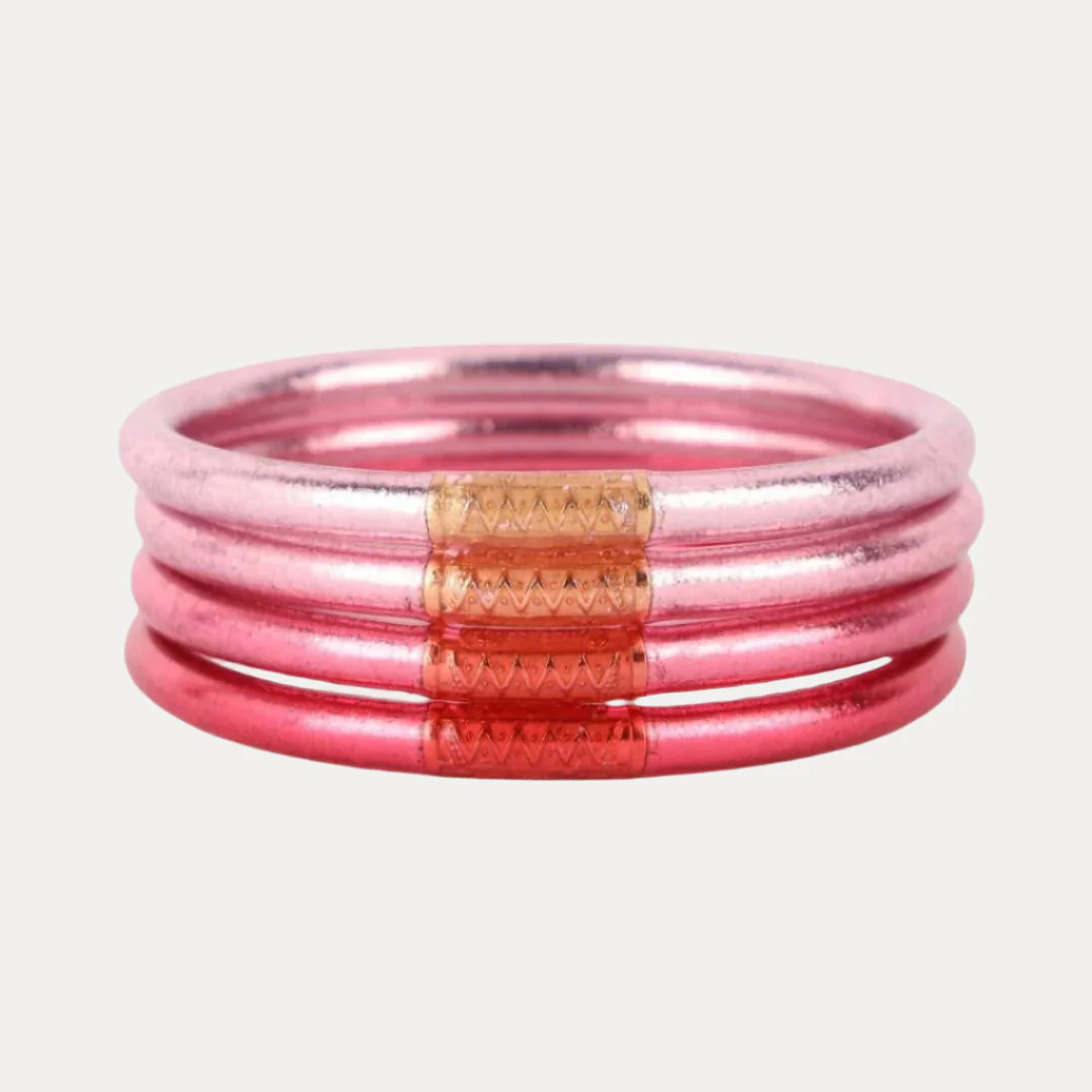 Carousel Pink All Weather Bangles® (AWB®) - Serenity Prayer | BuDhaGirl