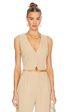 Bardot Callista Vest in Beige from Revolve.com | Revolve Clothing (Global)