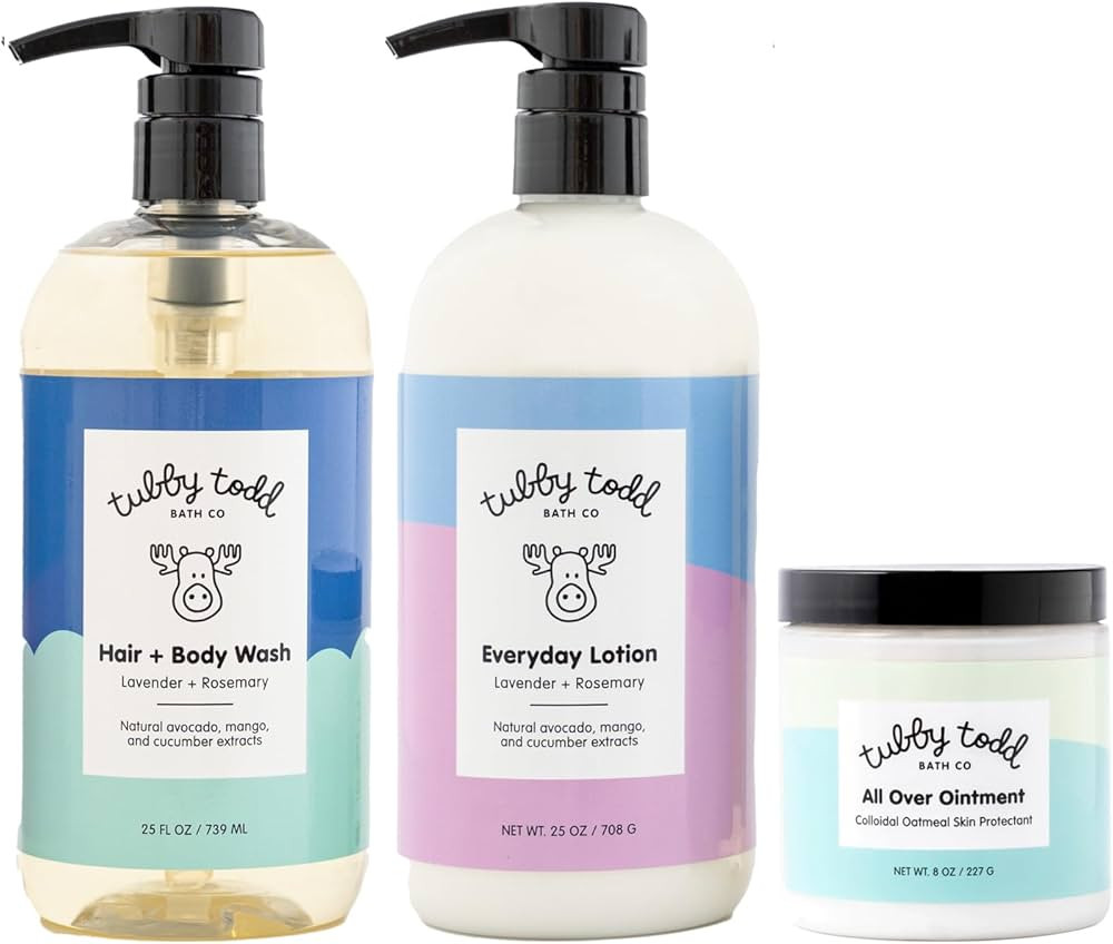 TUBBY TODD 3-Step Baby Bath & Skincare Routine - The Regulars Bundle - Baby Shampoo and Body Wash... | Amazon (US)