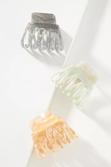 Scalloped Tortoise Claw Hair Clip Set | Anthropologie (US)