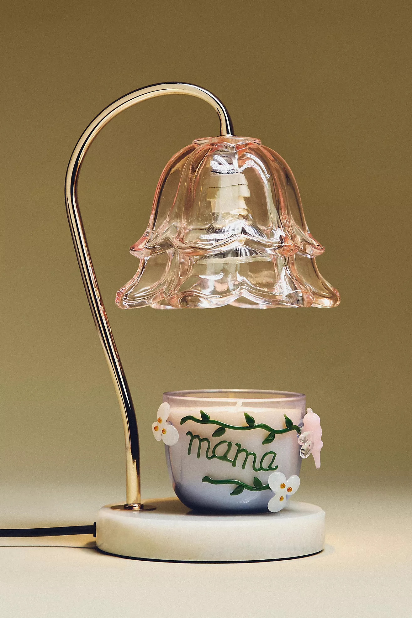Floral Wildflower Bouquet Mama Glass Candle | Anthropologie (US)