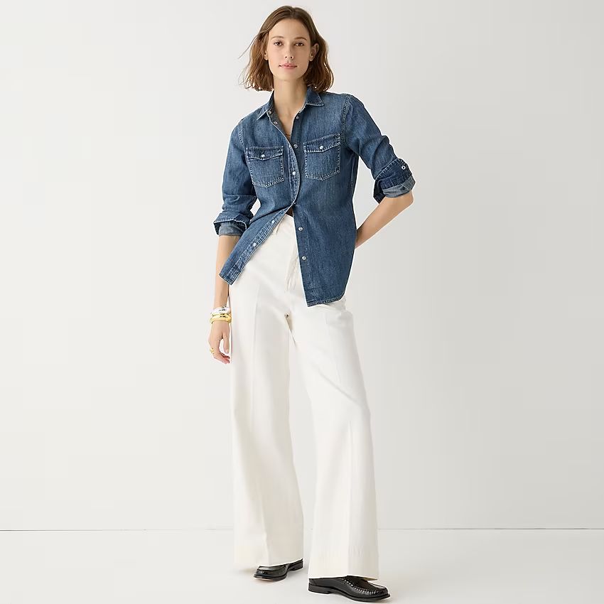 Slim-fit chambray shirt | J.Crew US