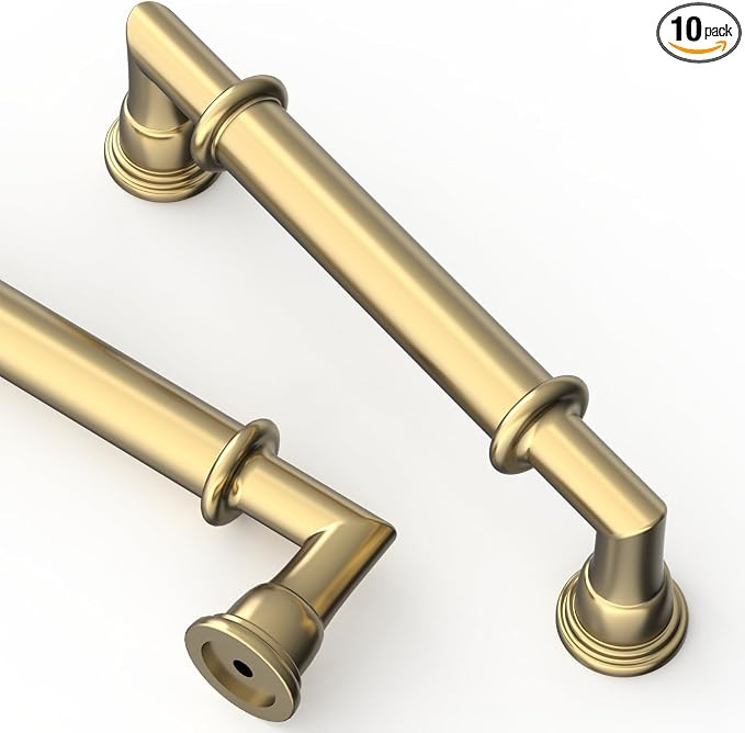 Asidrama 10 Pack 3.75 Inch(96mm) Champagne Bronze Kitchen Cabinet Handles, Cabinet Pulls Kitchen ... | Amazon (US)