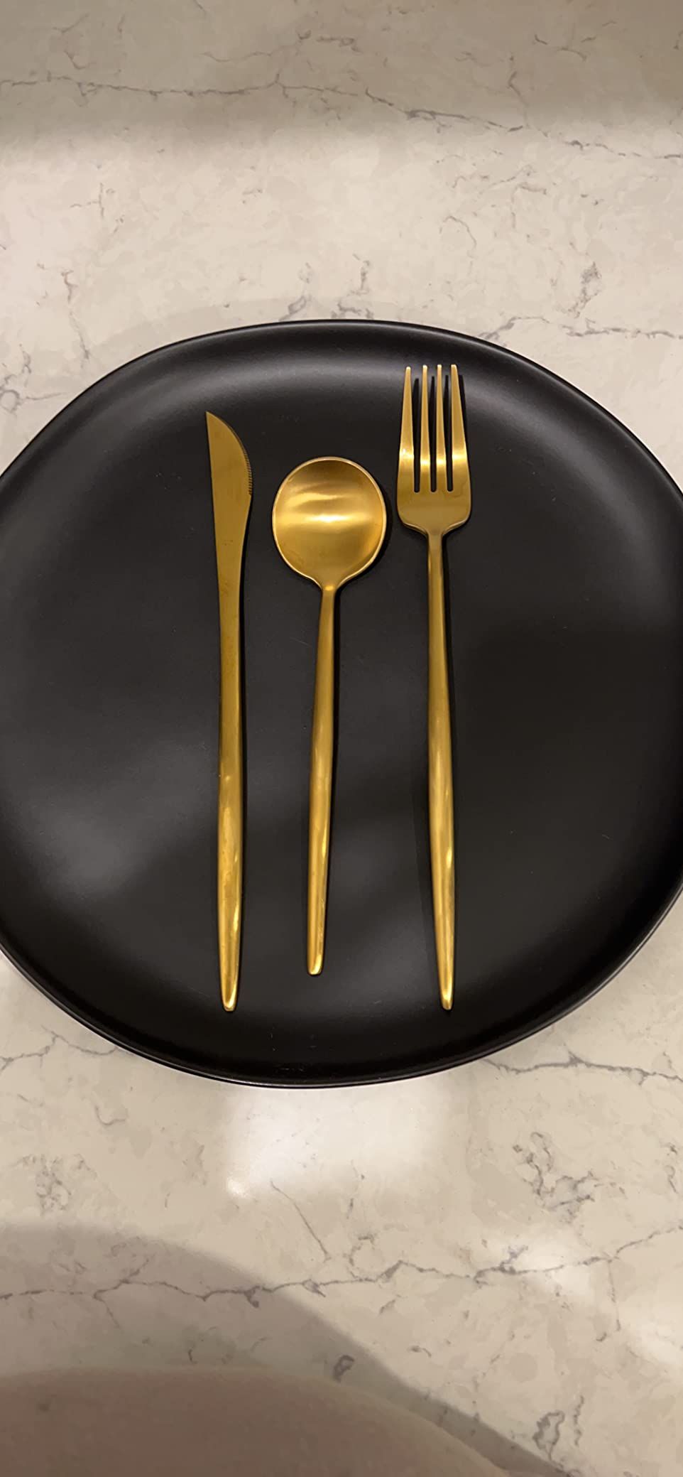 Luxury Matte Gold Silverware Set, 20-Piece 18/8 Stainless Steel Flatware Sets for 4, Dishwasher Safe | Amazon (US)