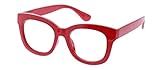 Peepers by PeeperSpecs Women's 10-Red Oversized Blue Light Filtering Reading Glasses, 52 mm + 2.5 | Amazon (US)