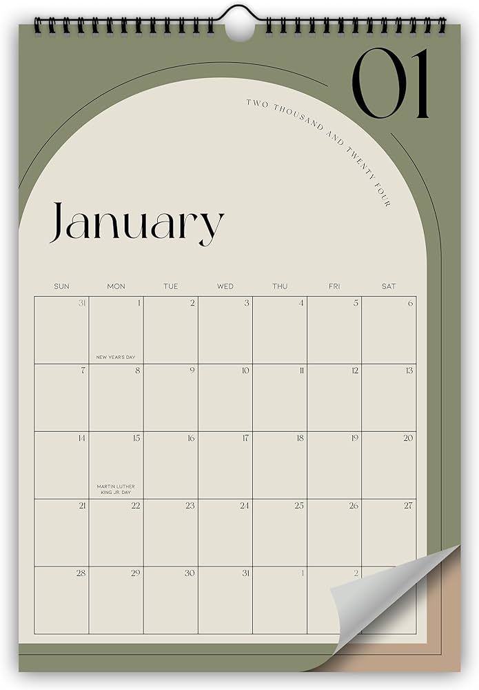 Aesthetic 2024-2025 Wall Calendar - Runs from January 2024 Until July 2025 - The Perfect Wall Han... | Amazon (US)