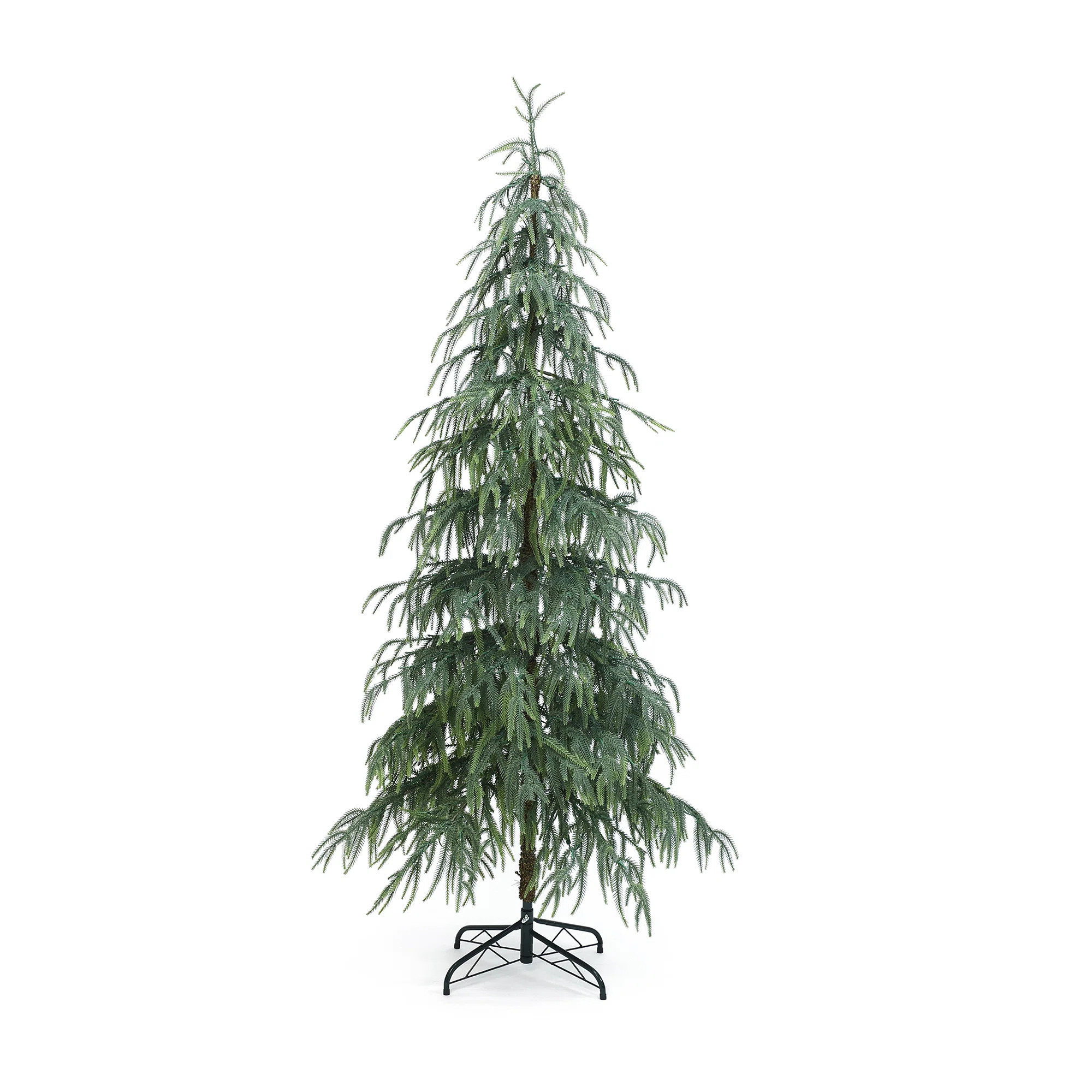 Red Barrel Studio® Pre-Lit Slim Artificial Cedar Christmas Tree with Metal Stand & Reviews | Way... | Wayfair North America