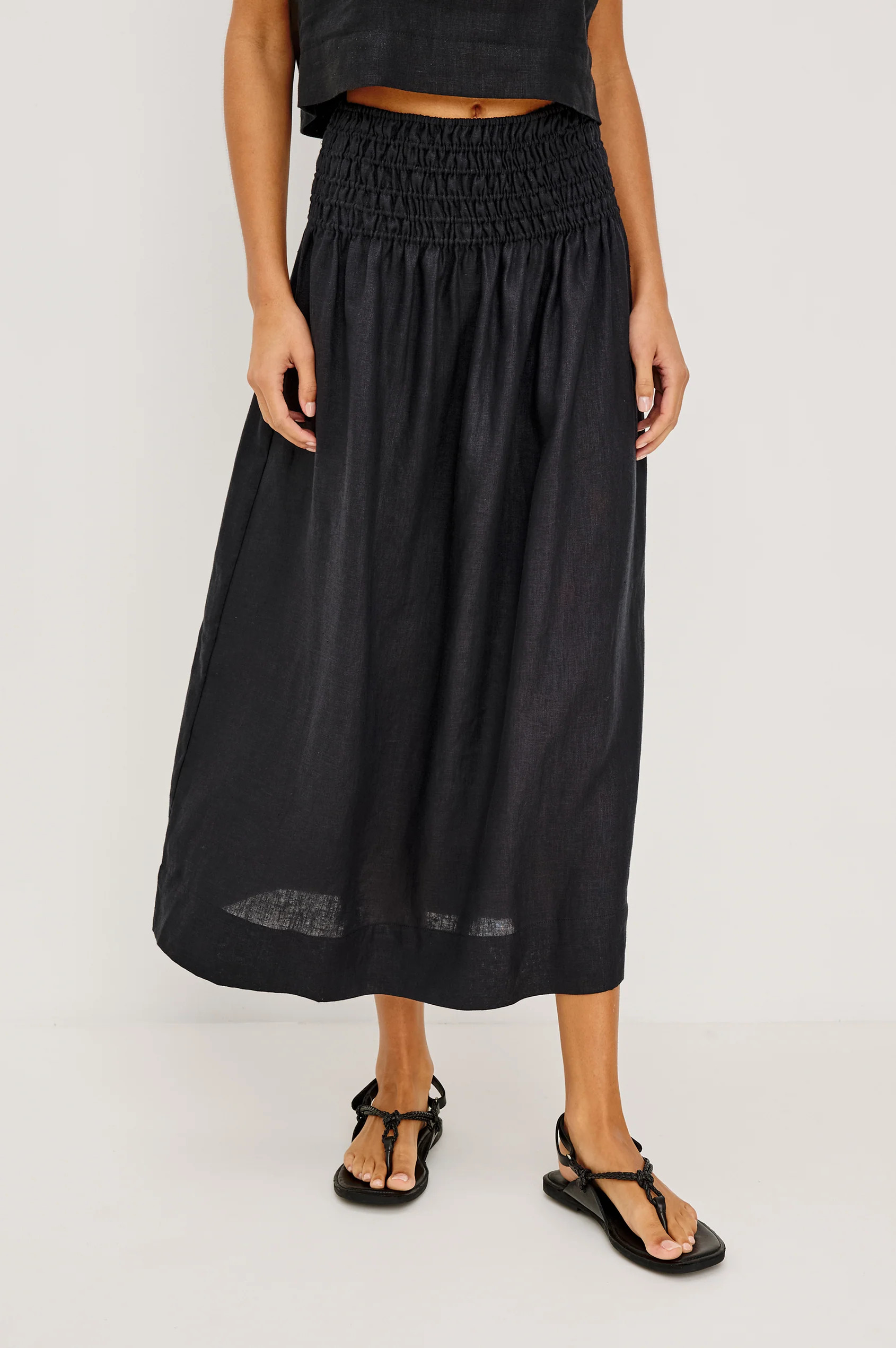 ALESSA SKIRT - HEATHERED FLAX | Rails