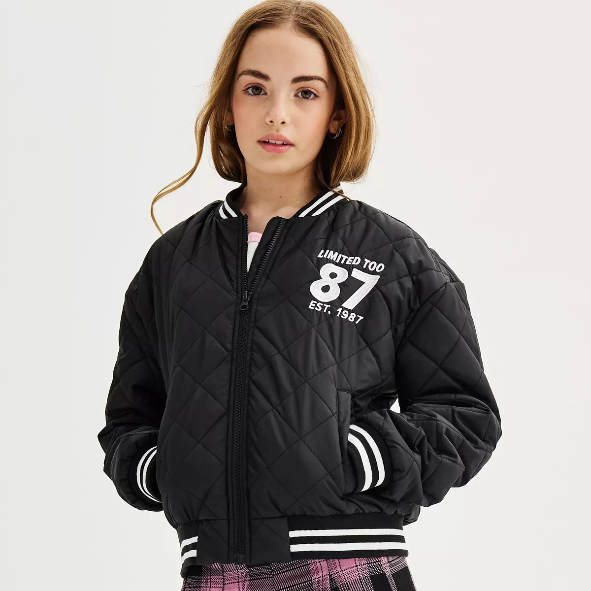Girls 7-16 Limited Too Quilted Nylon Bomber Jacket | Kohl's