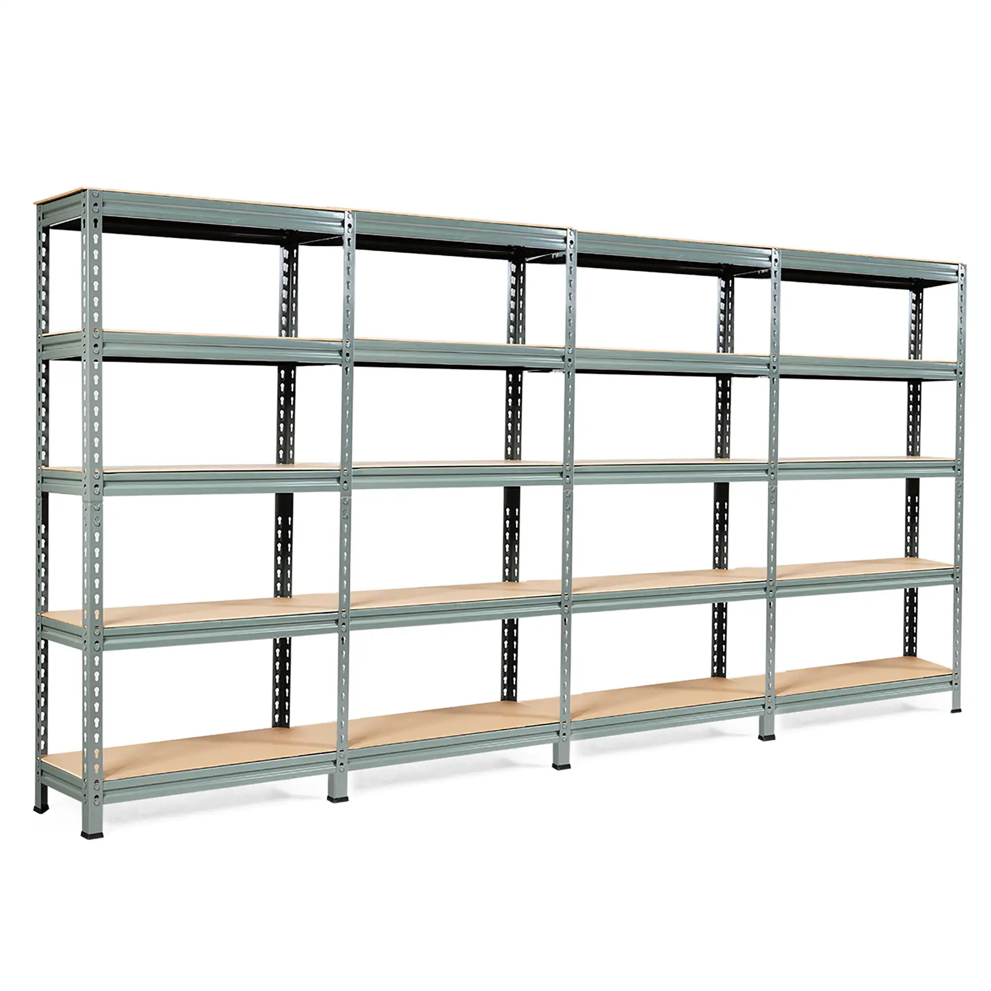 Costway 4 -Tier Heavy Duty Gray Metal Utility shelving unit with Solid/Ventilated Shelves ( 12-in W x 45-in D x 60-in H ) 4 -Pack | 4TL35150GR | Lowe's