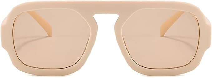 ADE WU Trendy Square Sunglasses for Women Men,Vintage Square Aviator Sunglasses Fashion 70s Inspi... | Amazon (US)