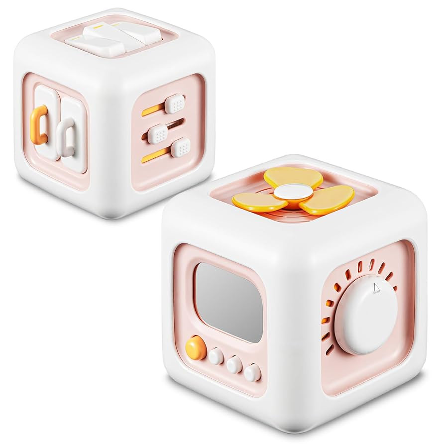 Busy Cube Toys for 1 Year Old Girl Gifts, Montessori for Baby Girl, Travel Sensory Toys for Toddl... | Amazon (US)