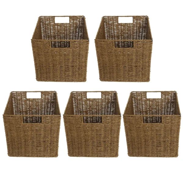 Foldable Wicker Basket (Set of 5) | Wayfair North America