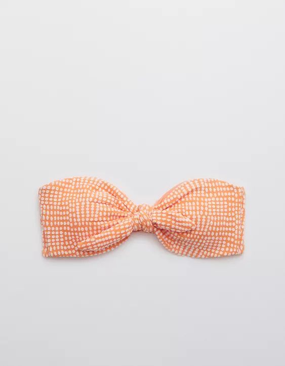 Aerie Jacquard Tie Bandeau Bikini Top | American Eagle Outfitters (US & CA)