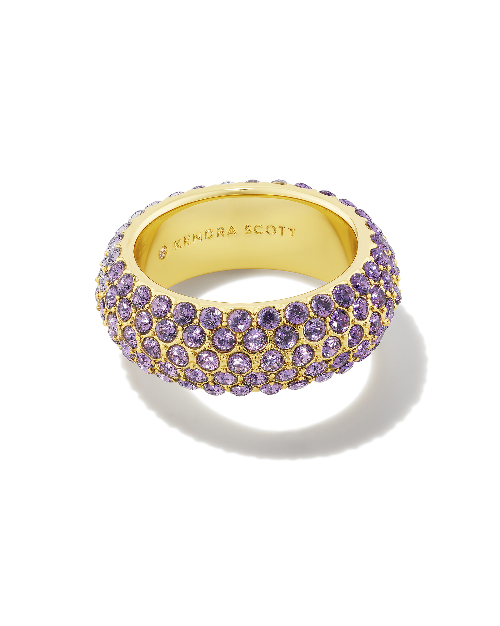 Mikki Gold Pave Band Ring in Purple Mauve Ombre Mix | Kendra Scott